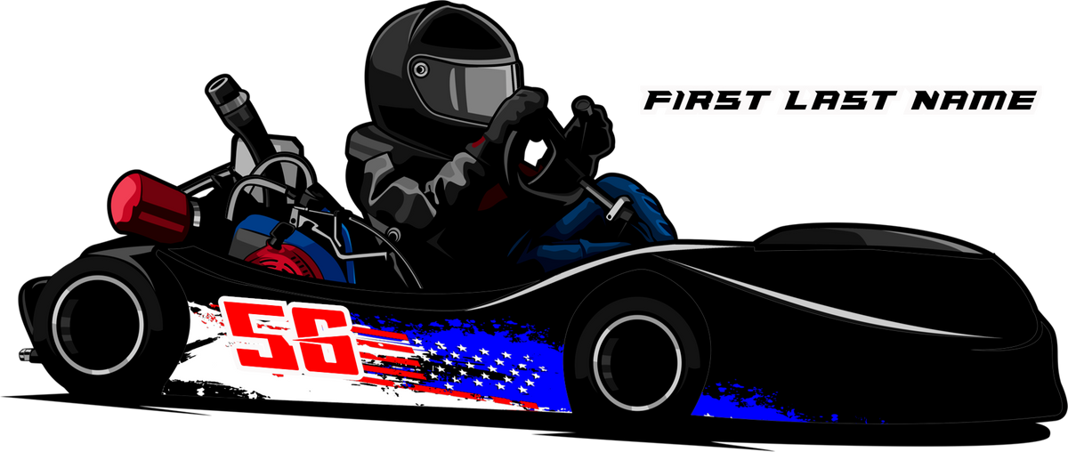 Stars n Stripes - Flat Kart Swoop Kart